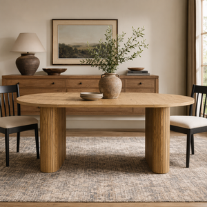70.8" Oval Dining Table for 4-8