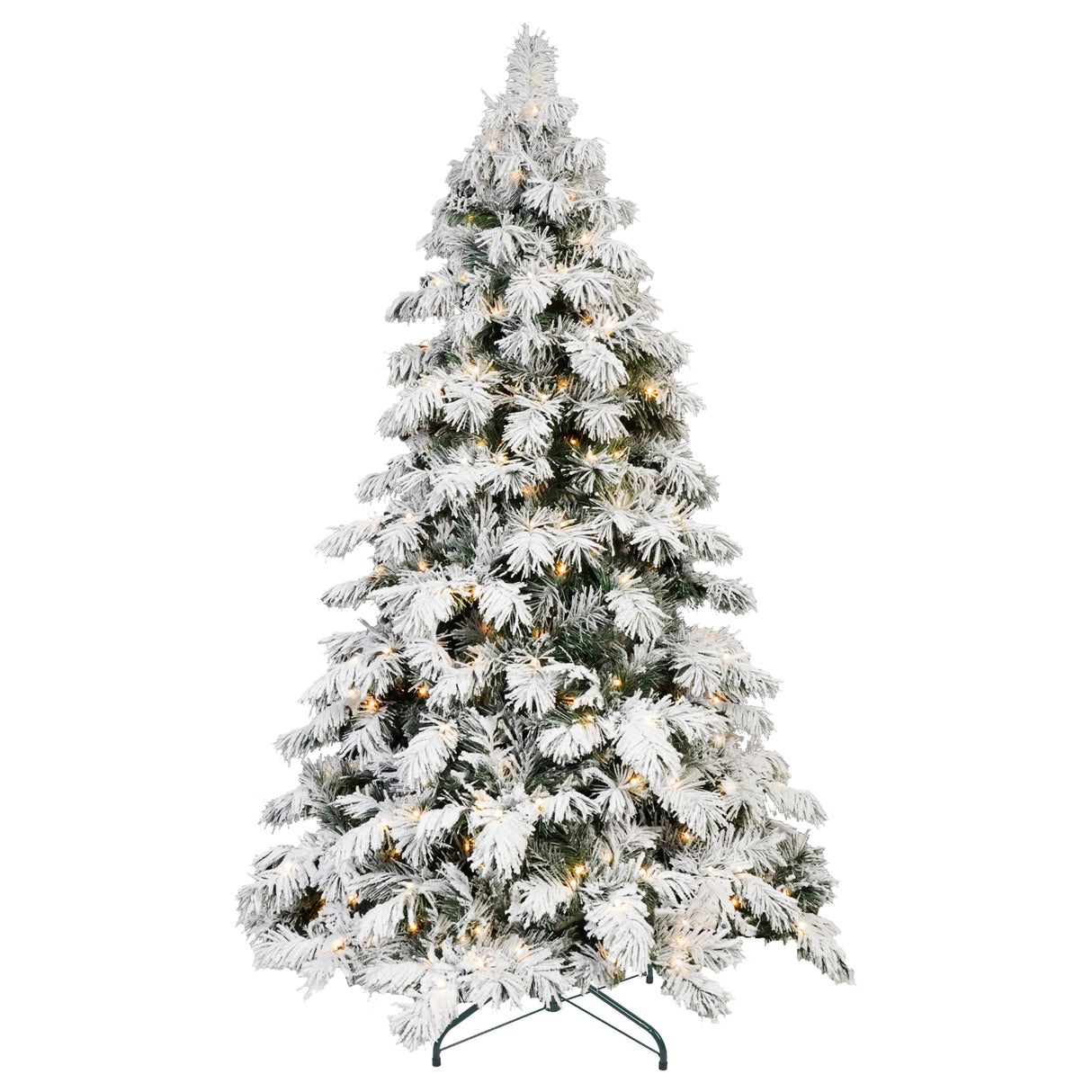 6ft Flocked Scarecrow-Shaped Christmas Tree with 270 Warm Lights