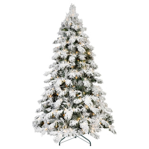 6ft Flocked Scarecrow-Shaped Christmas Tree with 270 Warm Lights