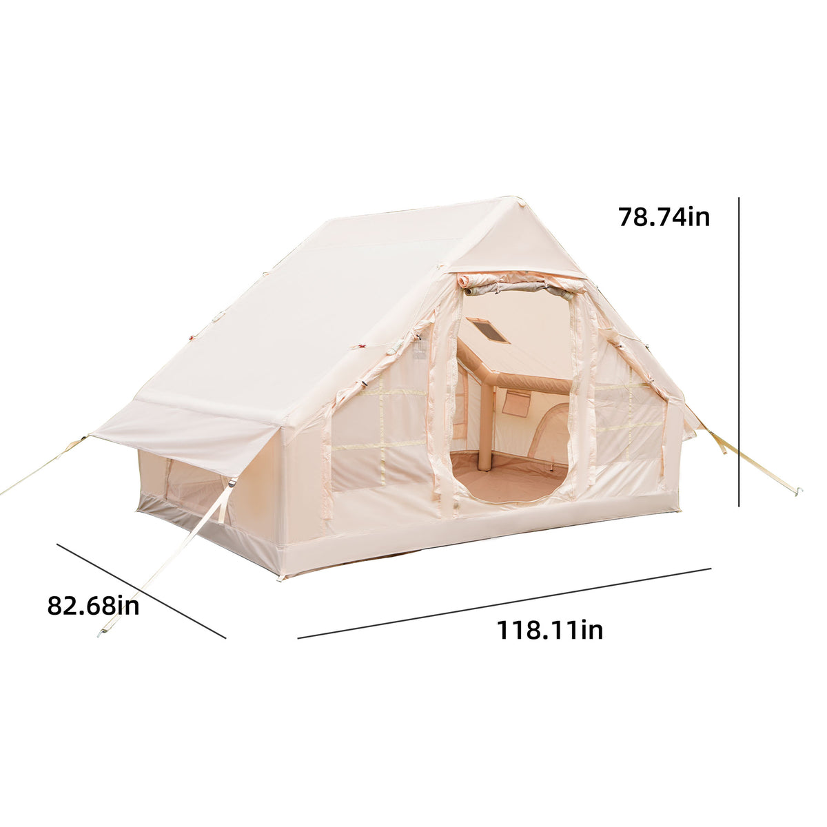 Inflatable Camping Tents with Hand Pump – Durable Oxford Fabric Outdoor Shelter