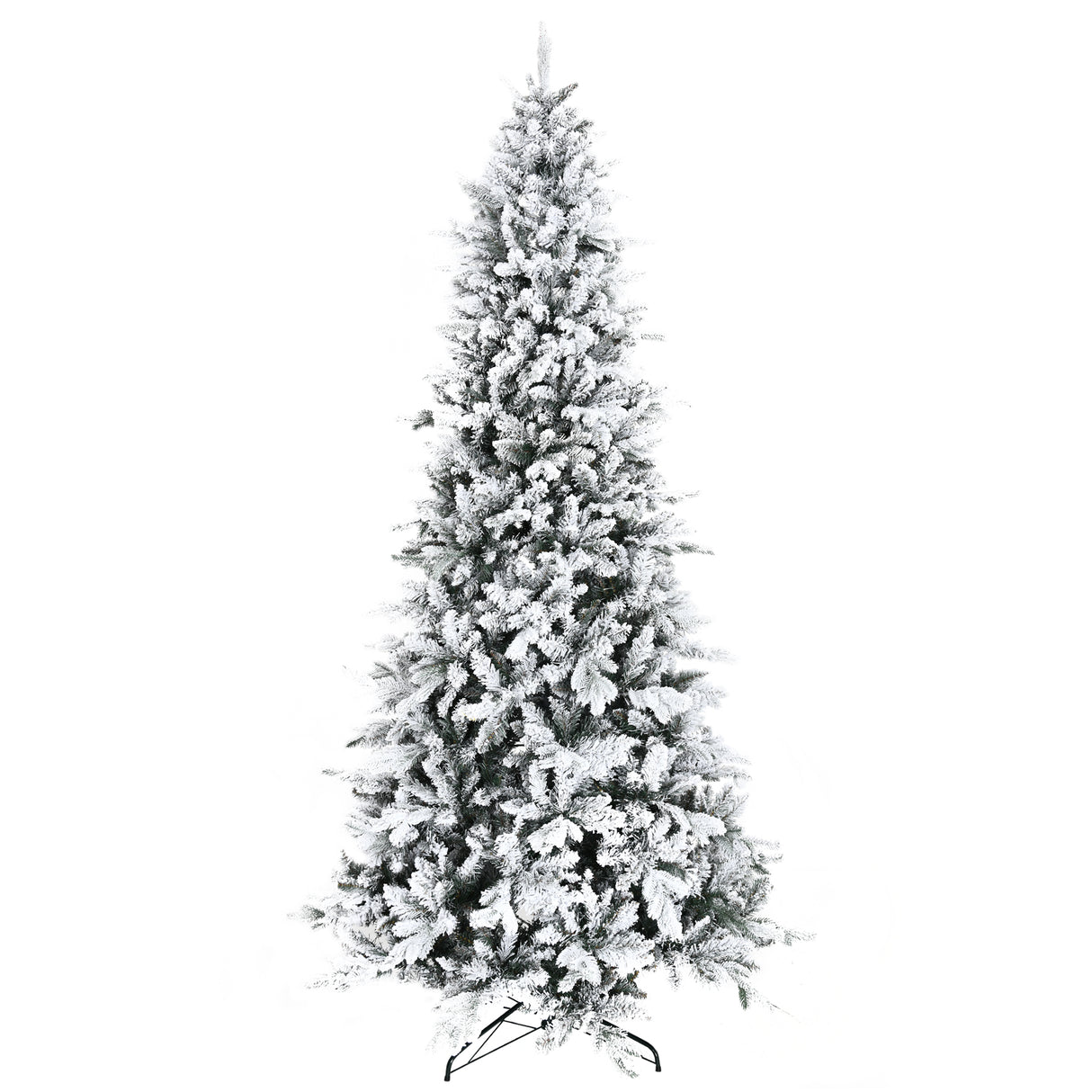 HOMCOM 9 Foot Pine Snow Flocked Artificial Christmas Tree