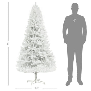 HOMCOM 6ft Tall Artificial Christmas Tree