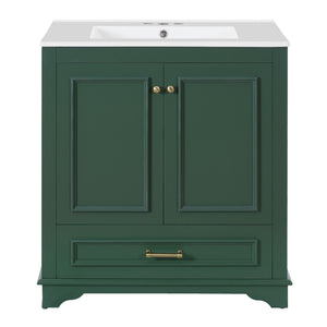 Bathroom Vanity With Sink, Cabinet & 2 Soft Closing Doors & Adjustable Shelf