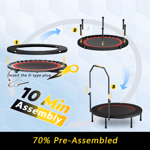 YC 40 Inch Foldable Trampoline with Handle - Standard Spring