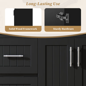 Wall Mounted Bathroom Vanity & Sink, 2 Drawers