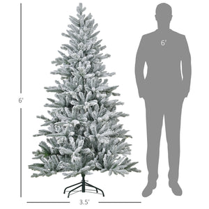 Snowy Artificial Christmas Tree with Easy Assembly