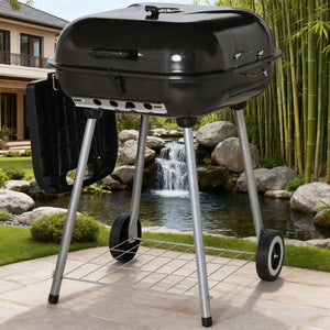 22-Inch Porcelain-Enameled Outdoor BBQ Grill