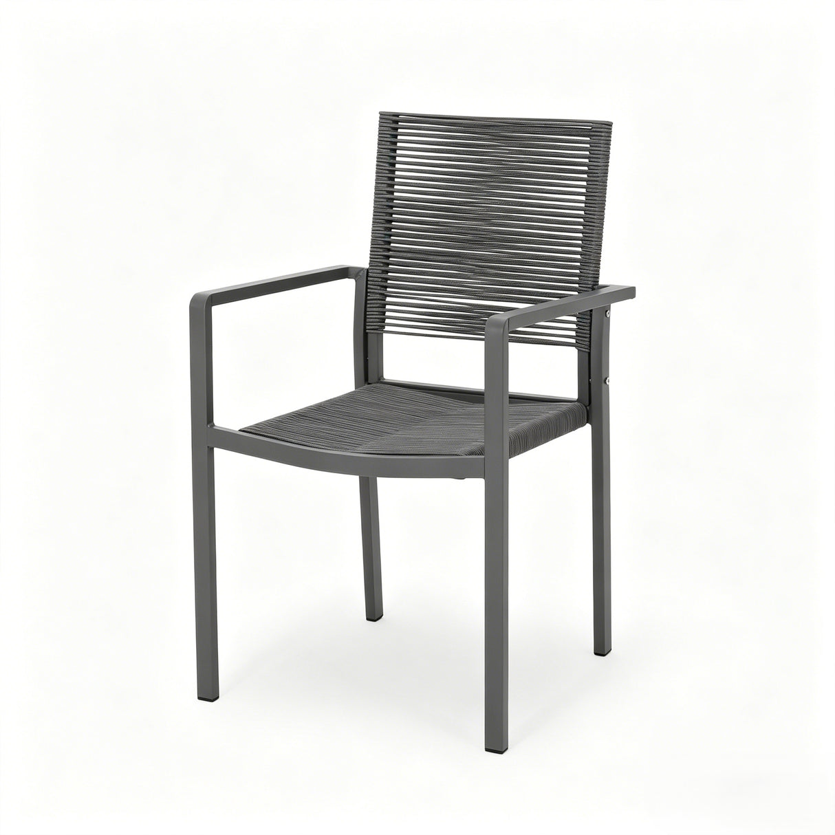 7-Piece Aluminum & Woven Rope Outdoor Patio Dining Set