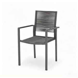 7-Piece Aluminum & Woven Rope Outdoor Patio Dining Set