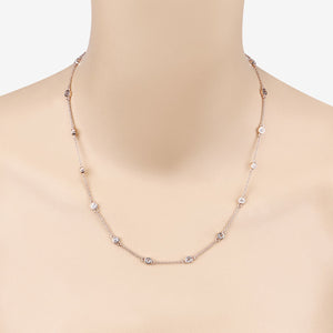 1.62 Carat Genuine Morganite .925 Sterling Silver Necklace