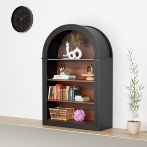 4-Shelf Tall Arched Bookcase