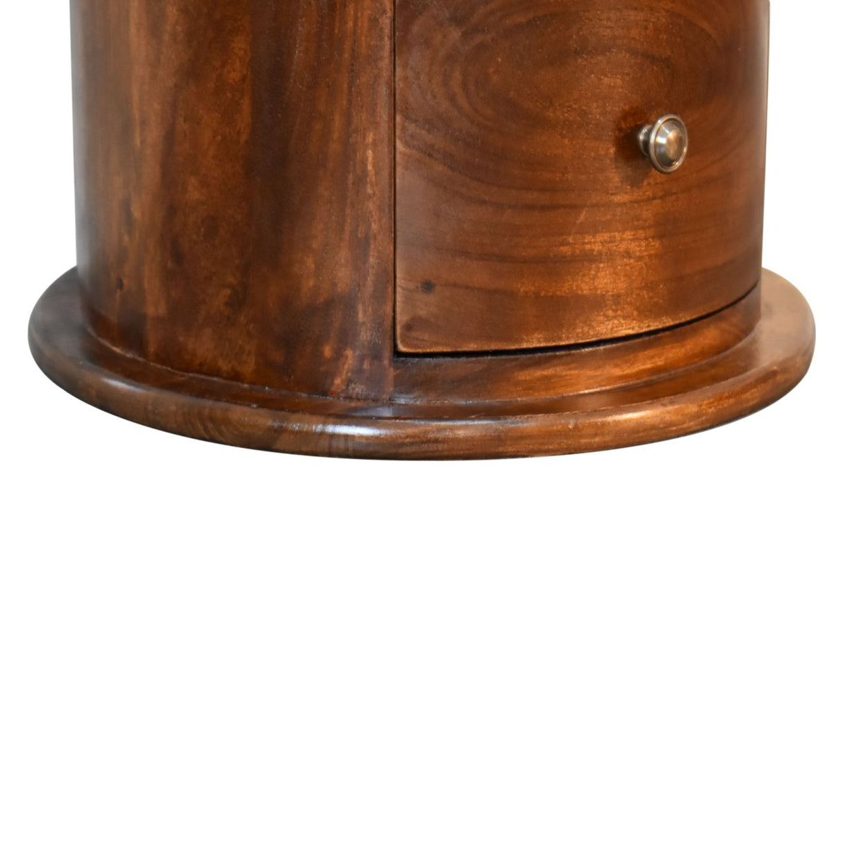 Solid Wood 3-Drawer Chestnut Drum