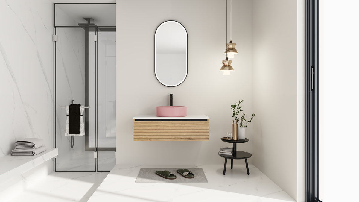 36" Wall-Mounted Bathroom Vanity with Sink Combo