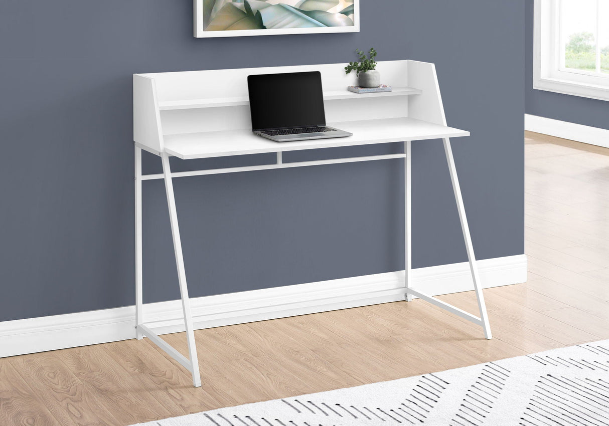 Computer Desk For Home Office, Laptop, Storage Shelves, Marble Look Contemporary & Modern - Best Buy Furniture