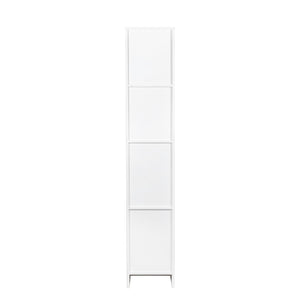 Freestanding Cabinet With Inadjustable Shelves And Two Doors For Kitchen, Dining Room - White