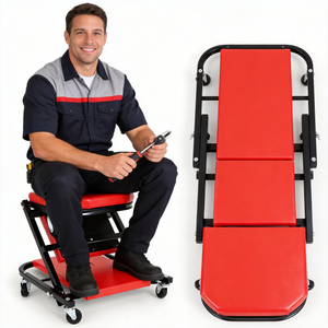 Adjustable Z-Shape Rolling Mechanic Stool