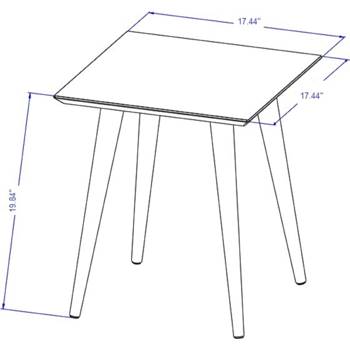 Utopia - Square End Table - White