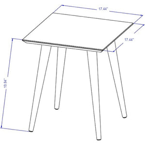 Utopia - Square End Table - White