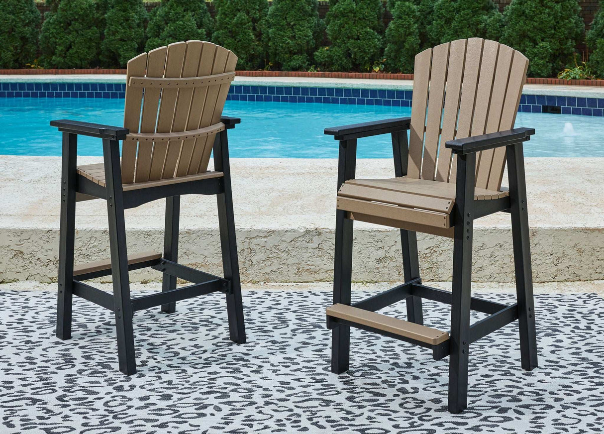 Fairen Trail - Tall Barstool (Set of 2) - Black / Driftwood - Best Buy Furniture