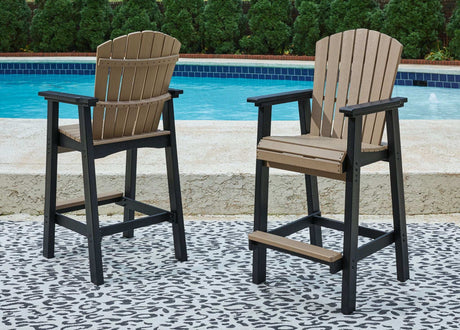 Fairen Trail - Tall Barstool (Set of 2) - Black / Driftwood - Best Buy Furniture