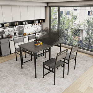 Extendable Dining Table Set with 4 Chairs