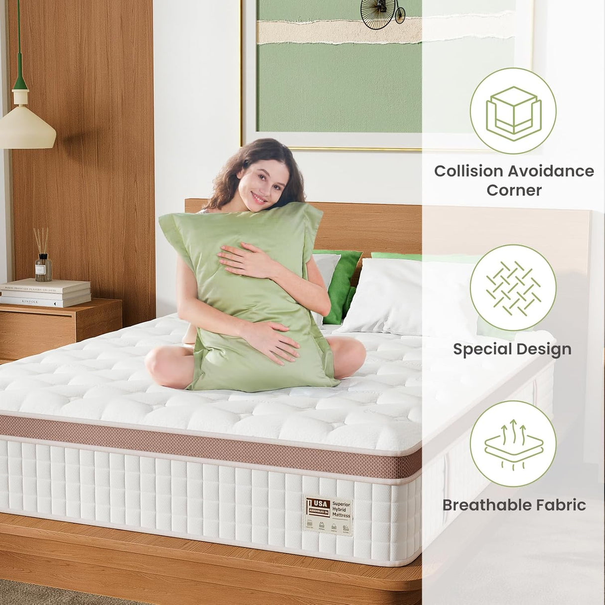 14 Inch Firm Hybrid Mattress – Queen Size