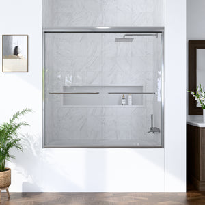 Semi-Frameless Double Sliding Shower Door