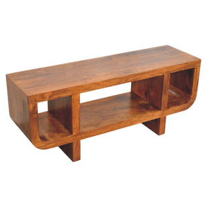 Solid Wood Orion Curved Media Unit