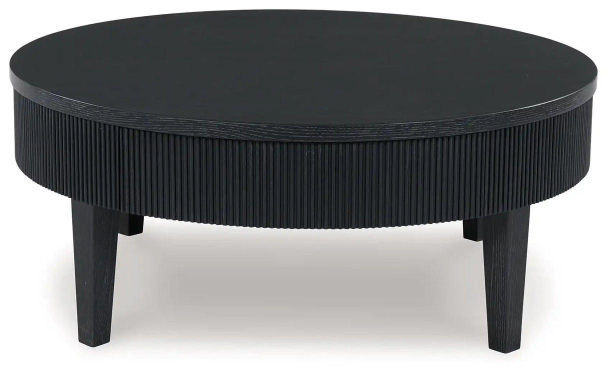 Marstream - Round Cocktail Table - Black - Best Buy Furniture