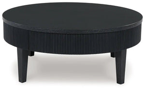 Marstream - Round Cocktail Table - Black - Best Buy Furniture