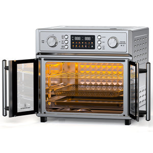PlumChef 26QT Large Capacity French Double-Door Air Fryer Convection Toaster Oven