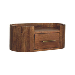 Solid Wood Valencia Curve Wall Bedside