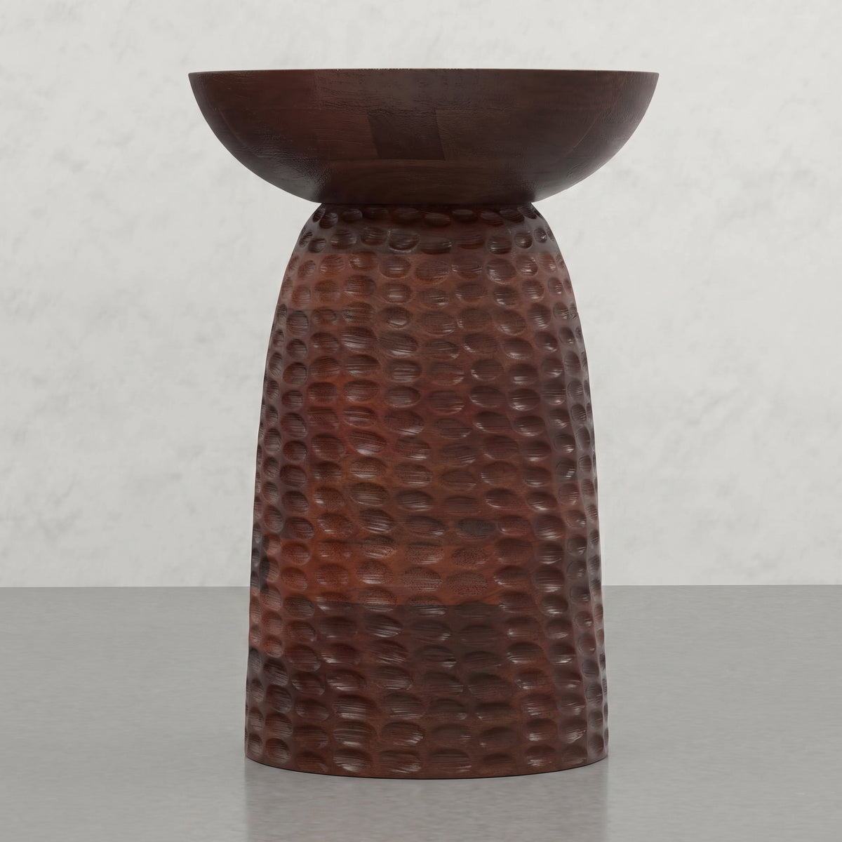 Elmford 13W Round Pedestal Dimple Accent Table
