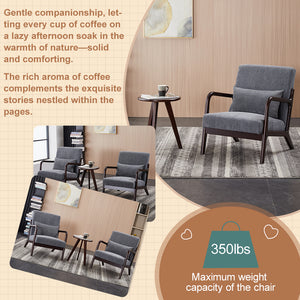 Mid-Century Modern Accent Chair & Coffee Table Set