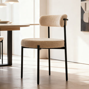 Medieval - Curved Back Kitchen Dining Chairs (Set of 4) - Beige