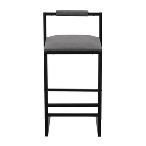 Elegant Bar Stool Set With Backrest And Footrest, Counter Height (Set of 2)