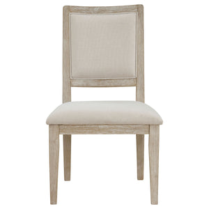 Rodota - 5 Piece Round Dining Table Set With Upholstered Chairs - White Washed