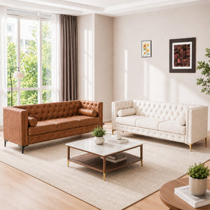 Elegant Button Tufted Sofa