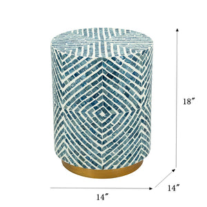 14" Round Accent Stool with Gold Base