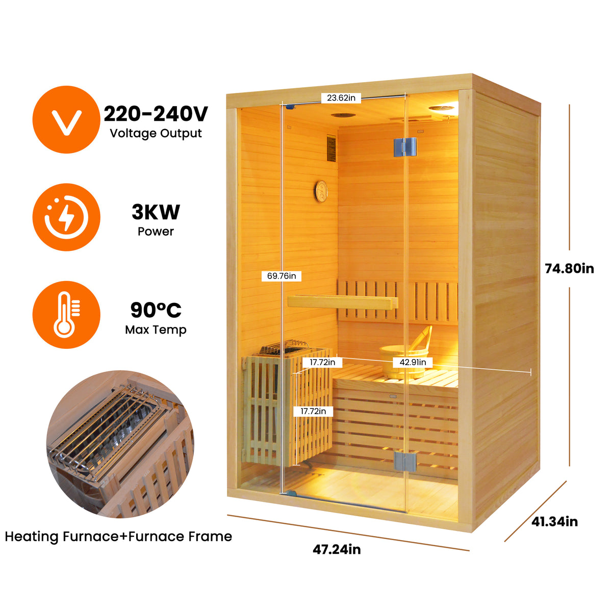 Premium Hemlock Sauna