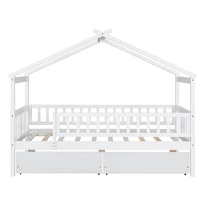 House Bed With 2 Drawers