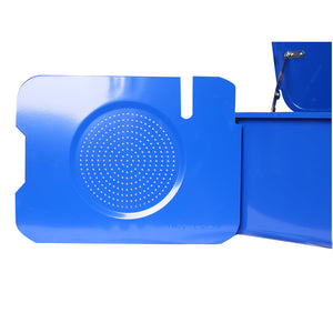 Benchtop Parts Washer With 110V Pump, 3.5 Gallon Capacity - Blue