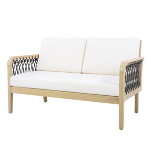 4-Piece Acacia Wood Outdoor Patio Furniture Set