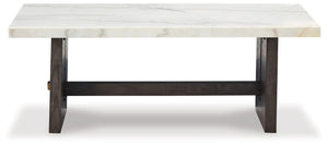 Burkhaus - Rectangular Cocktail Table - White / Dark Brown - Best Buy Furniture