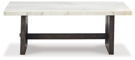 Burkhaus - Rectangular Cocktail Table - White / Dark Brown - Best Buy Furniture