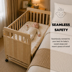 Solid Wood Baby Bassinet