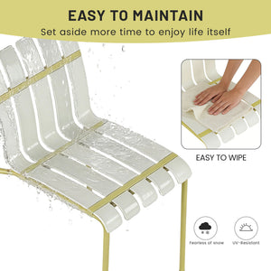 4 Piece Set Of Modern Color Block Designed Single Chairs