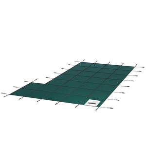 Inground Pool Safety Cover, 20 ft x 38 ft Rectangular with Right Step