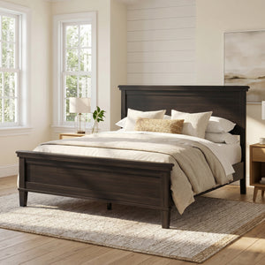 Mid-Century Modern Wood Platform Bed