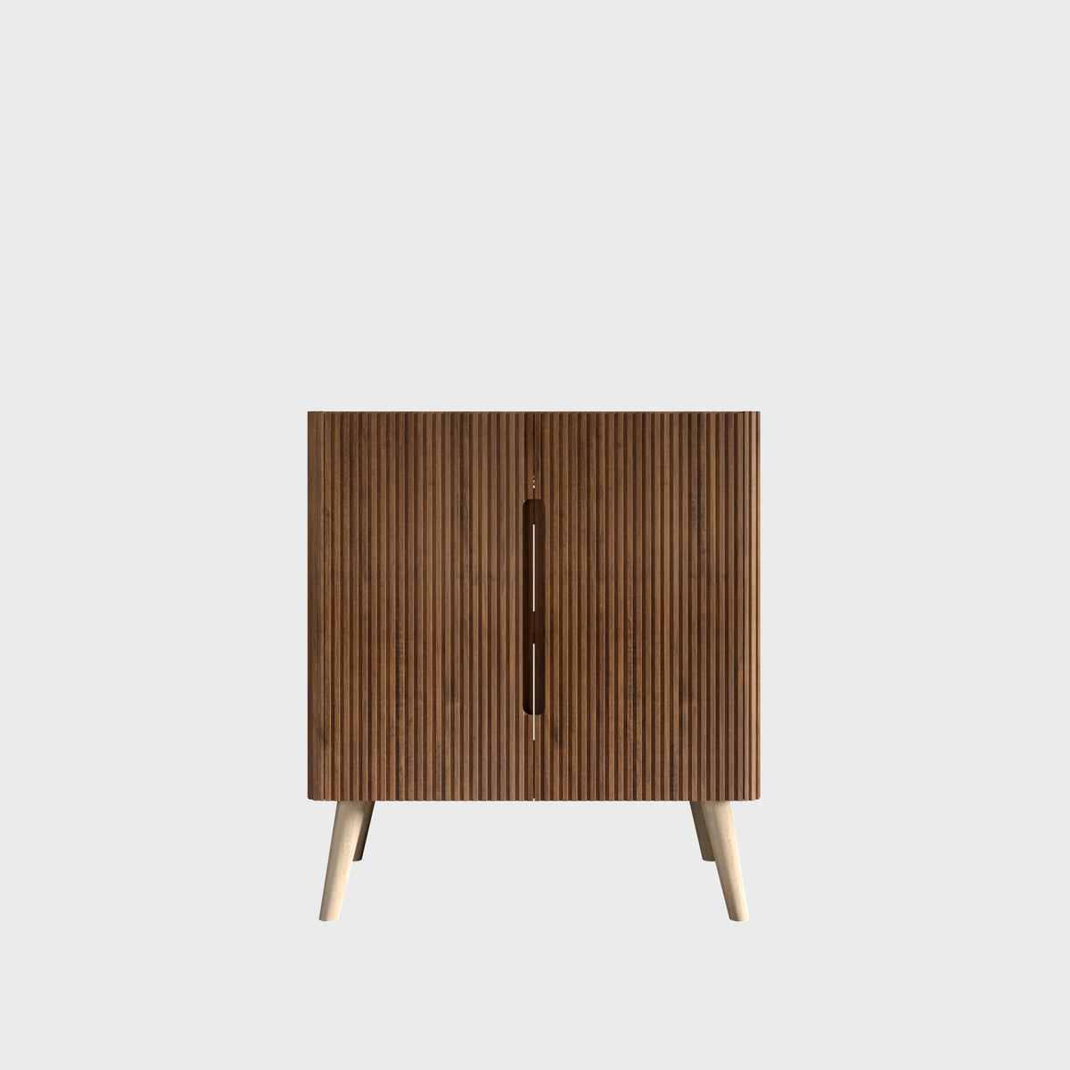 Etna 30-Inch Bathroom Vanity, Walnut Striped, Modern Freestanding Cabinet
